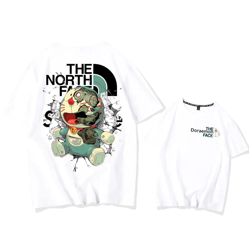 カートゥーンファッションパーカーカジュアル半袖シャツ