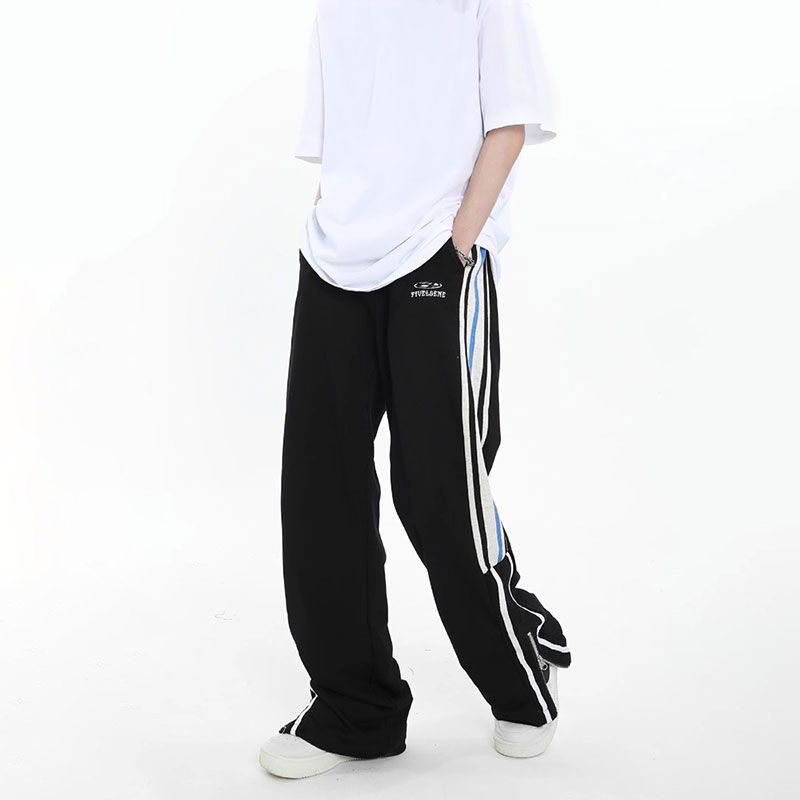 INS大人气 コントラストカラー カジュアルパンツ