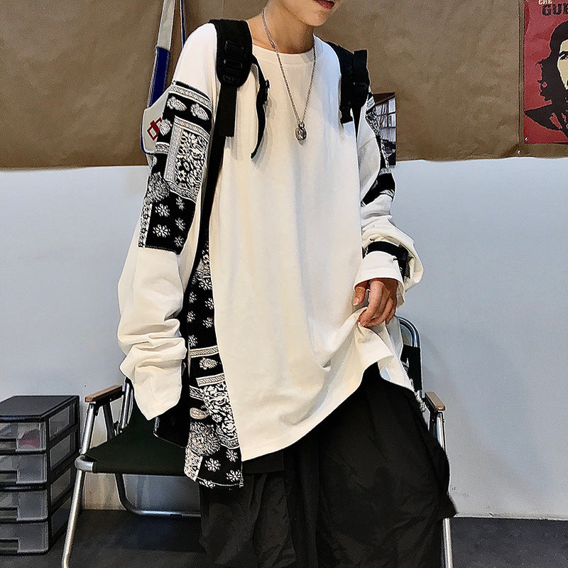 カシューナッツの花 アメリカンスタイル カジュアル 长袖Tシャツ