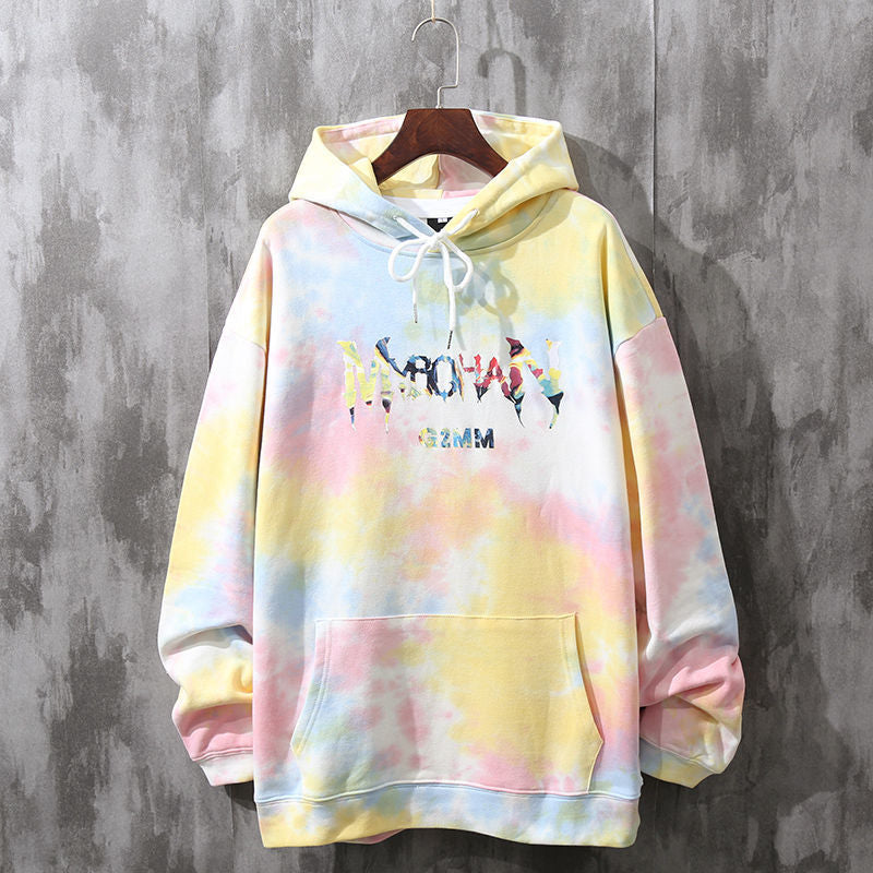 ストリート 絞り染め風 アドバンスド フード付きパーカー