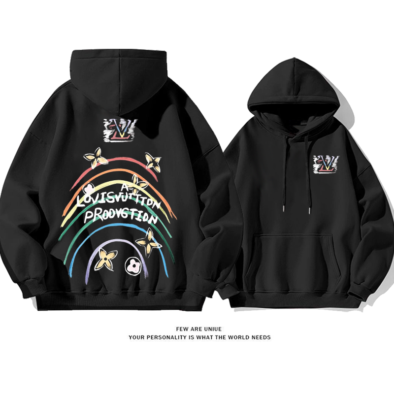 レインボープリントきれいファッションパーカー