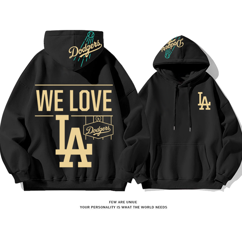 トレンドのカジュアルスポーツスタイル 野球チームプリント柄フード付きパーカー