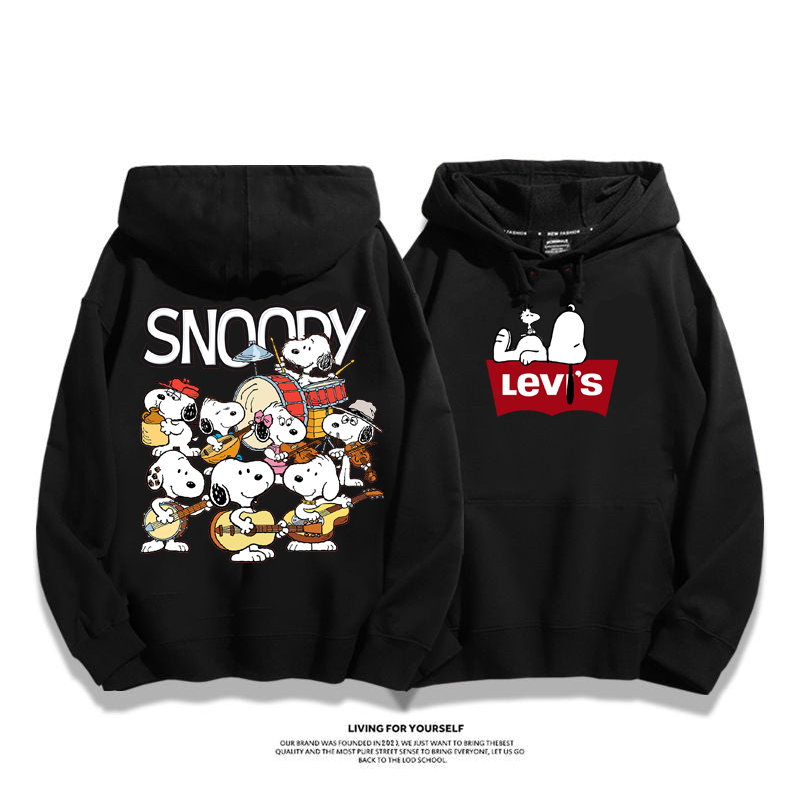 小衆の設計 カートゥーンプリント柄パーカー