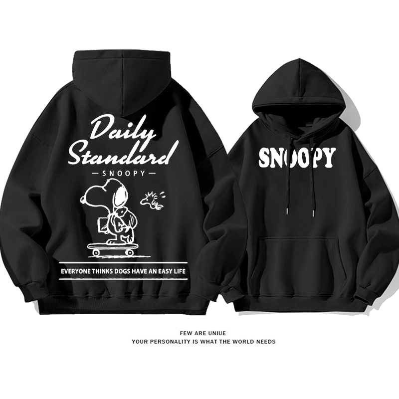 ハイファッションセンス プリント柄フード付きパーカー