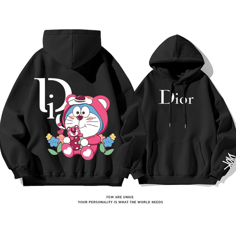 かわいいデザイン 変装した猫 プリント柄フード付きパーカー