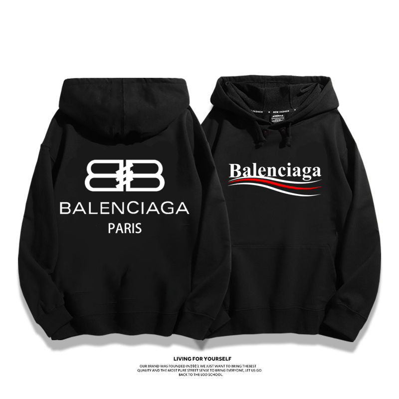 シンプルファッショントレンドブランドフード付きパーカー