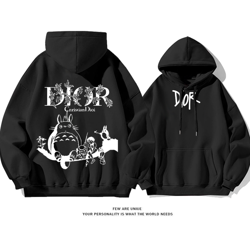 ピュアコットン素材 アニメのキャラクター プリント柄フード付きパーカー