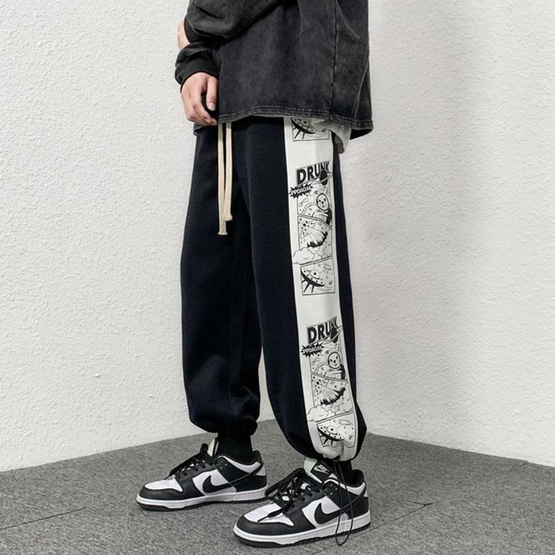 スリム ワイド 韓国ファッション ヒップホップ風アドバンスドスラックス