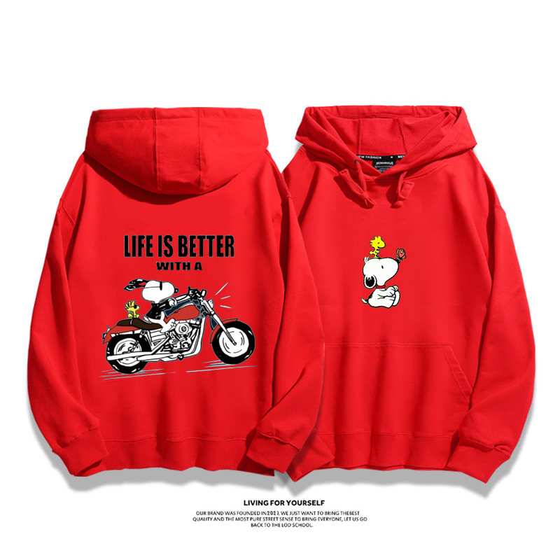 カジュアル ニュートラルカートゥーンカップルパーカー