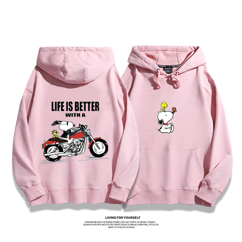 カジュアル ニュートラルカートゥーンカップルパーカー