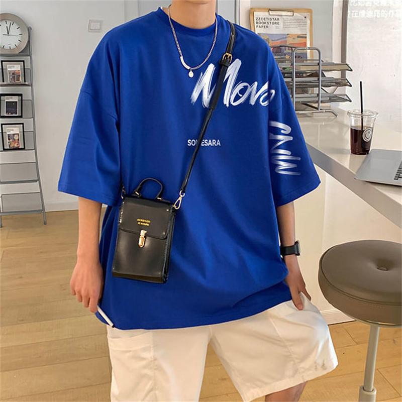 韓国 ファッション ストリートプリント柄半袖シャツ