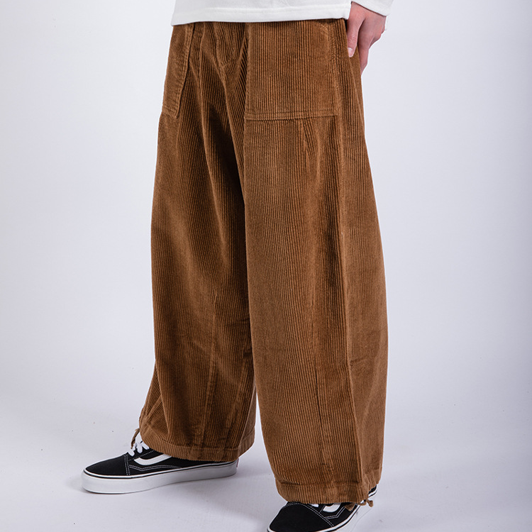 コーデュロイ レトロ ワイドパンツ