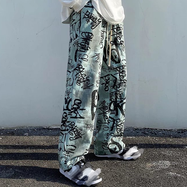 アメリカンスタイル ストリート 英字 カジュアルパンツ