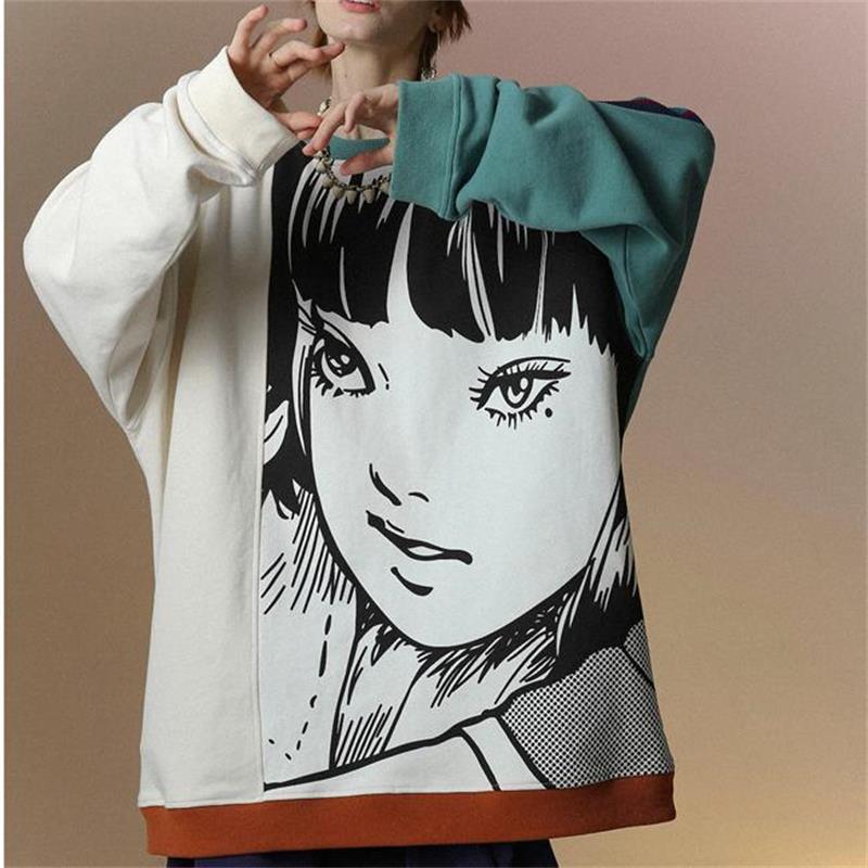 INSが大人気です  カートゥーン  スリム ワイド パーカー