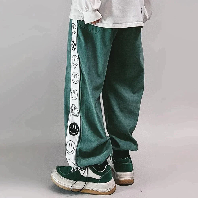 INSで大人気 笑顔 カジュアル ヒップホップ風  カジュアルパンツ