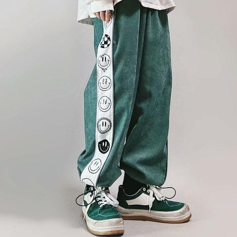 INSで大人気 笑顔 カジュアル ヒップホップ風  カジュアルパンツ