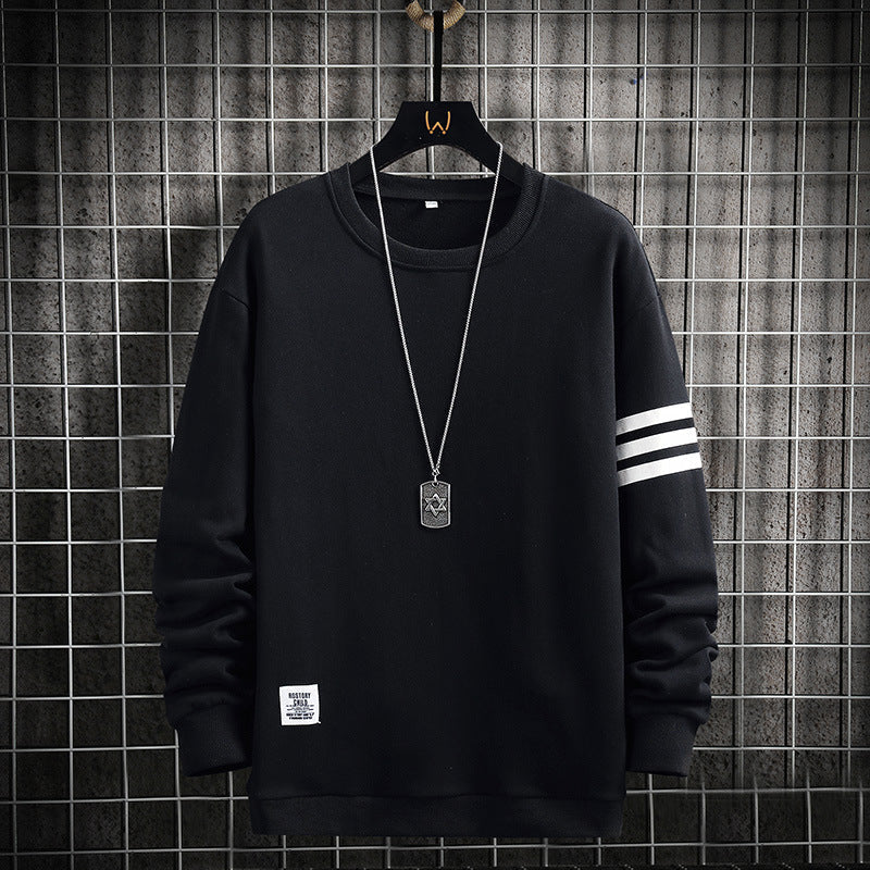 3つバー  ソリッドカラー  フードなしパーカー