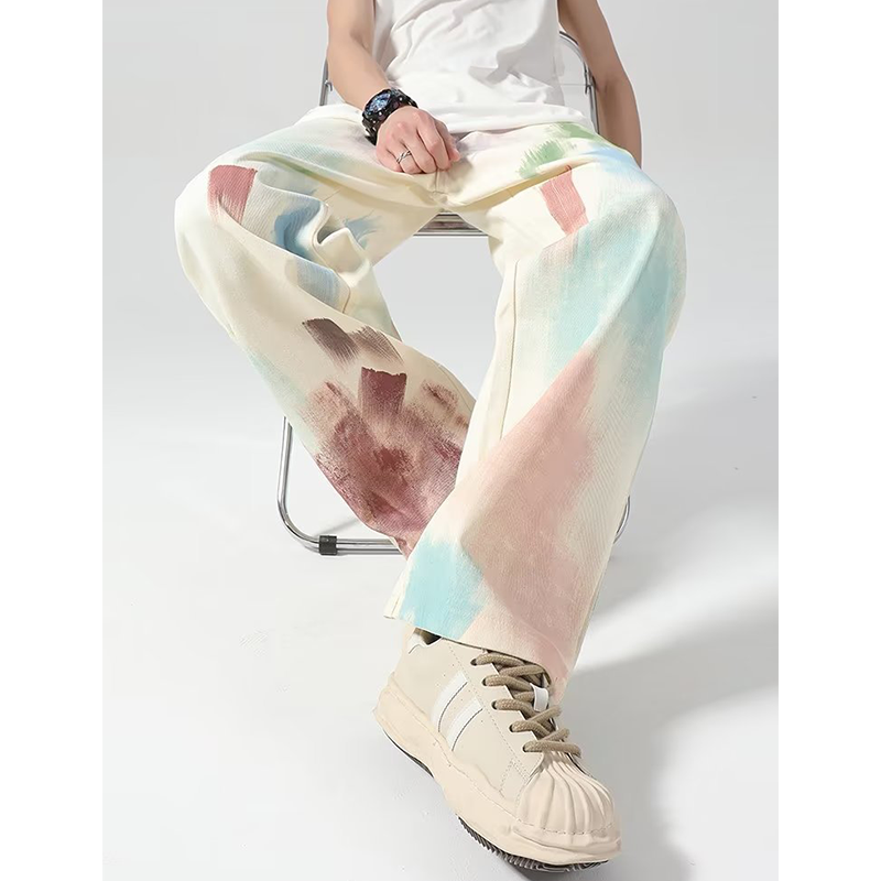 ユニークルーズフィットデザインジーンズ