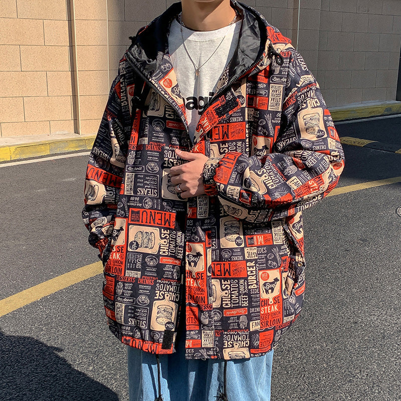 ストリート  グラフィティ ヒップホップ風 コート