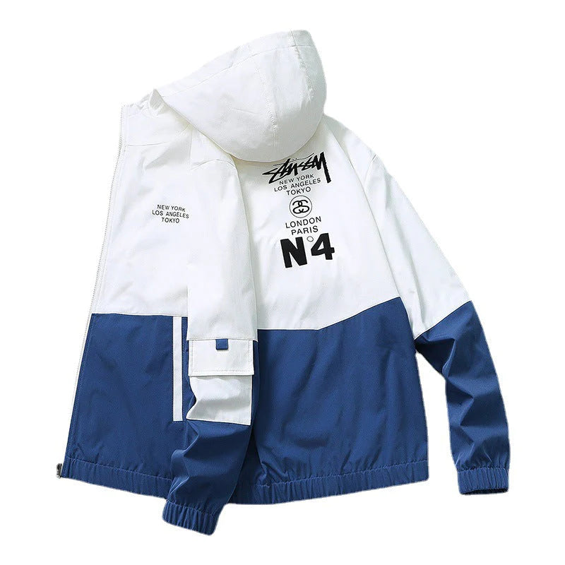 秋 韓国新ファッション 二色 コート フード付き