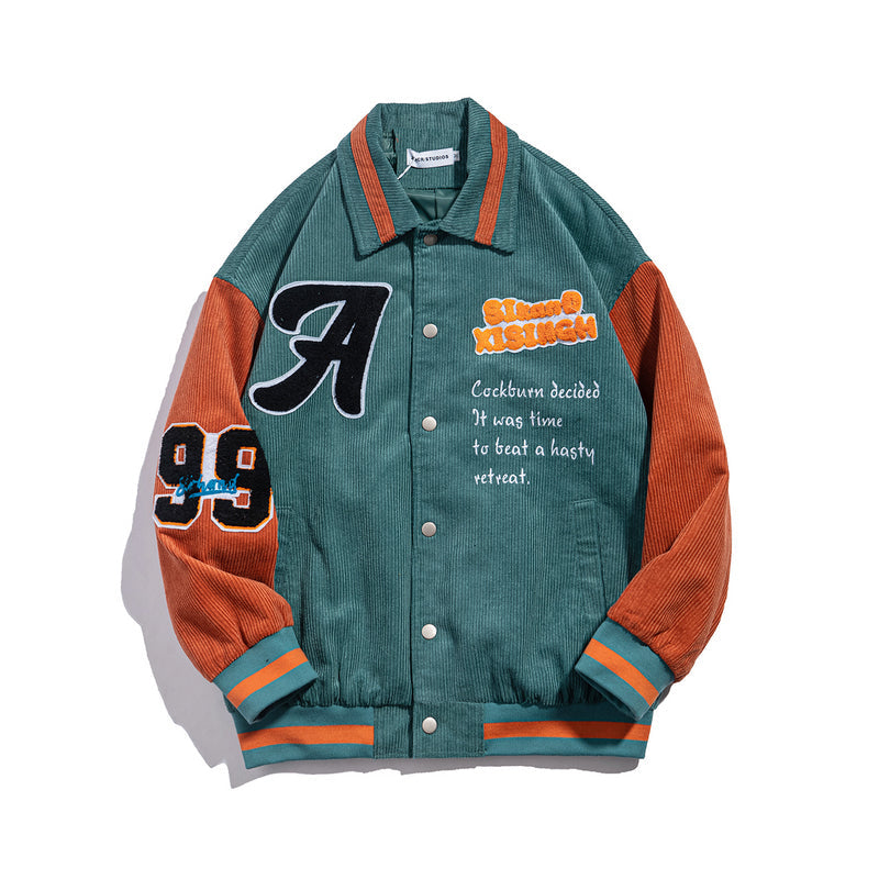 アメリカンスタイル コーデュロイ レトロ スタジャン