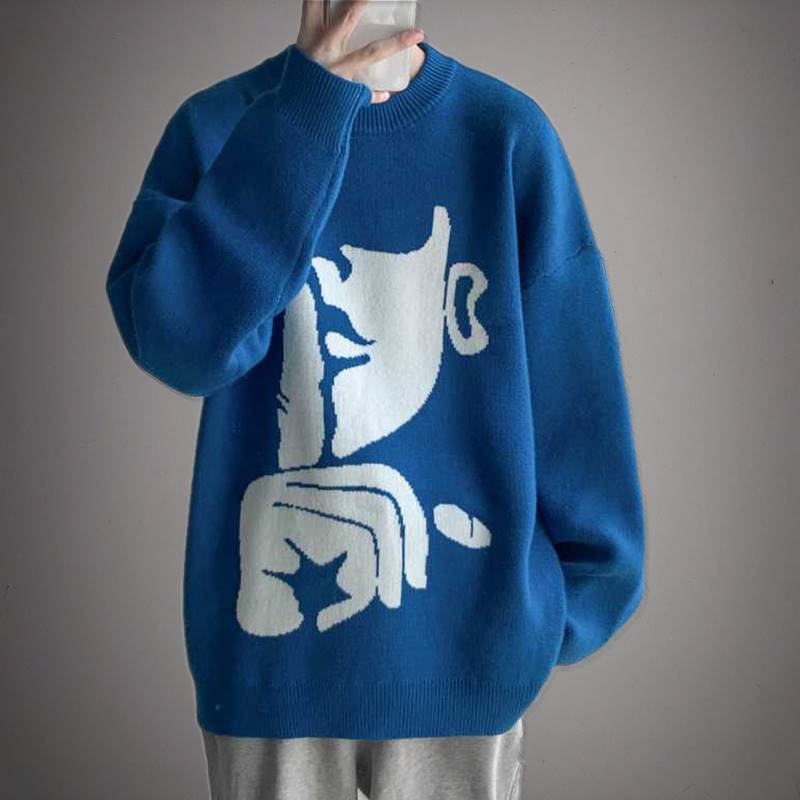 INSが大人気です シンプルファッション カップル  ニット  セーター