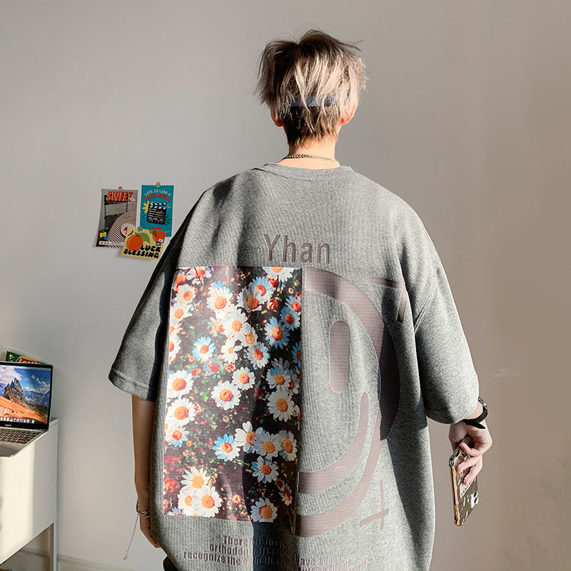 カジュアル カートゥーンプリント柄超人気 半袖シャツ