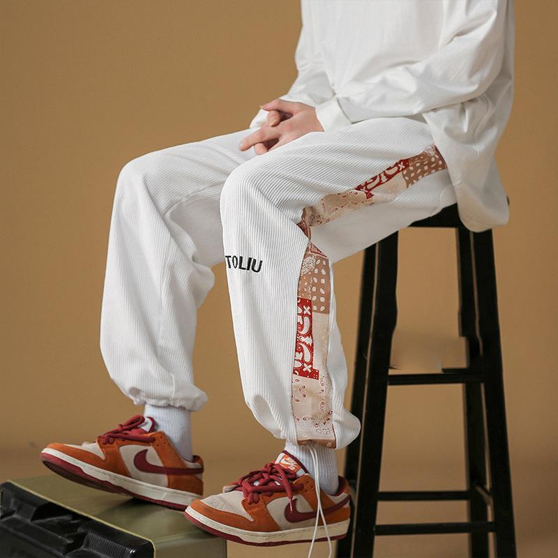 カシューナッツの花 コーデュロイ ゆったりしていて カジュアルパンツ