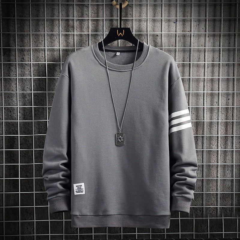 3つバー  ソリッドカラー  フードなしパーカー