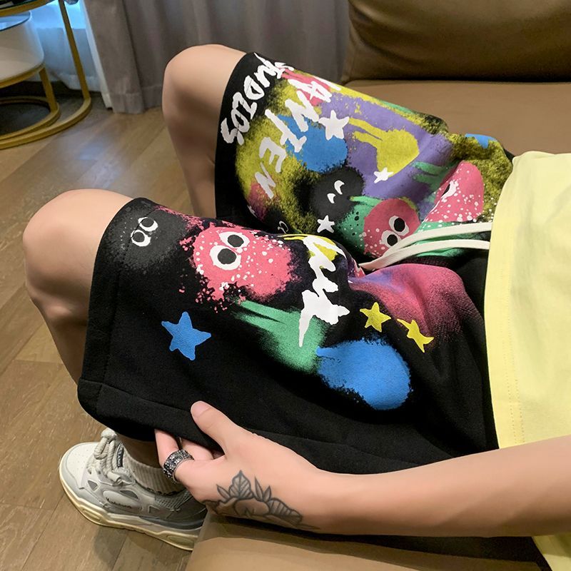 かわいい落書きスタイル カジュアル ショットパンツ