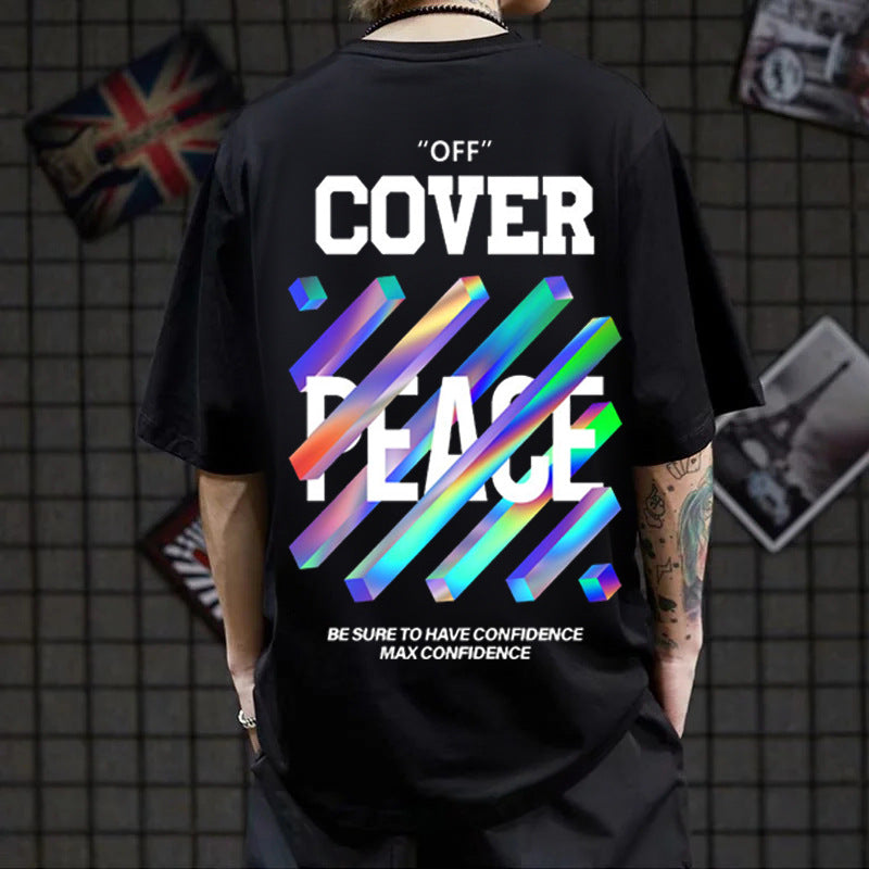 欧米風 OVERSIZE ゆったり快適 HIPHOP 半袖シャツ