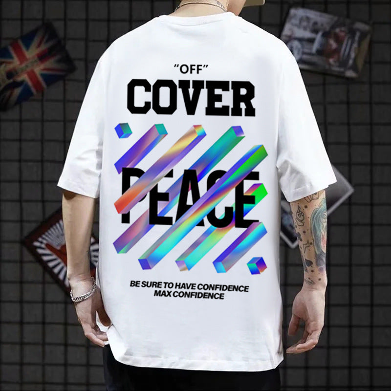 欧米風 OVERSIZE ゆったり快適 HIPHOP 半袖シャツ