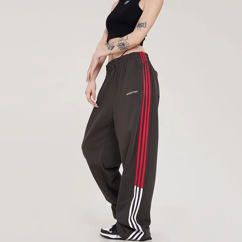 ストライプ  コントラストカラー  スポーツ カジュアルパンツ