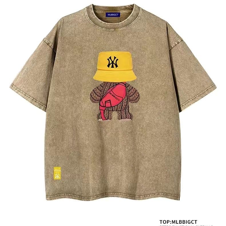 純粋な綿素材 かわいいクマちゃん 人気半袖シャツ