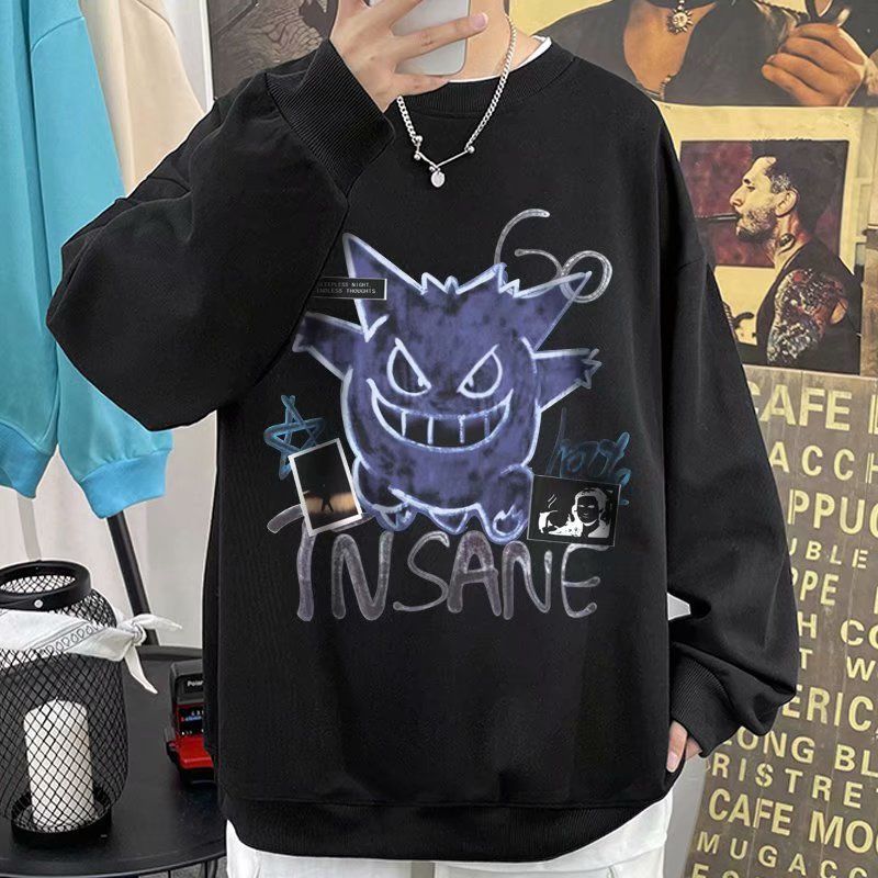 カジュアル  プリント柄 カートゥーン パーカー