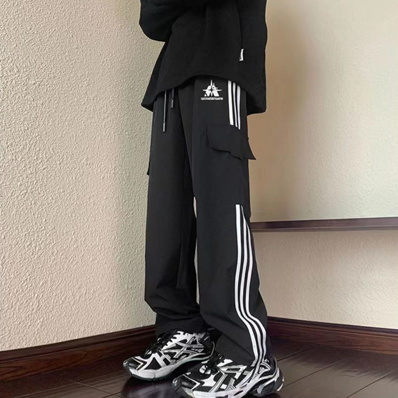 スポーツ ストライプ アメリカンスタイル カジュアルパンツ