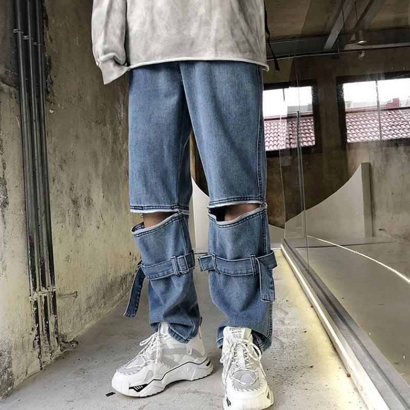 小衆の設計 スリム ワイド ハイストリートスタイル ジーンズ