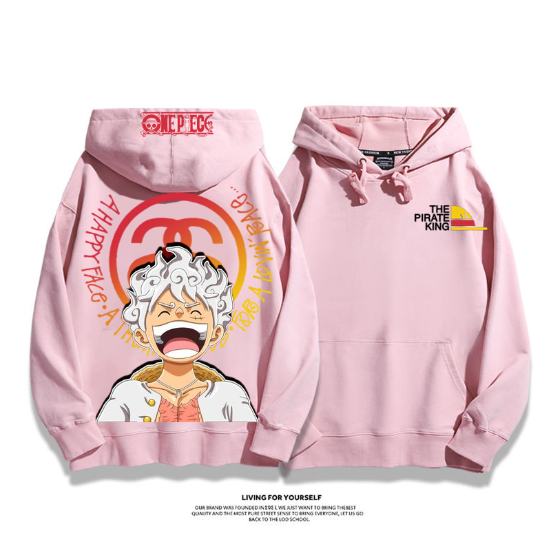 人気の製品 笑う人 プリント柄フード付きパーカー