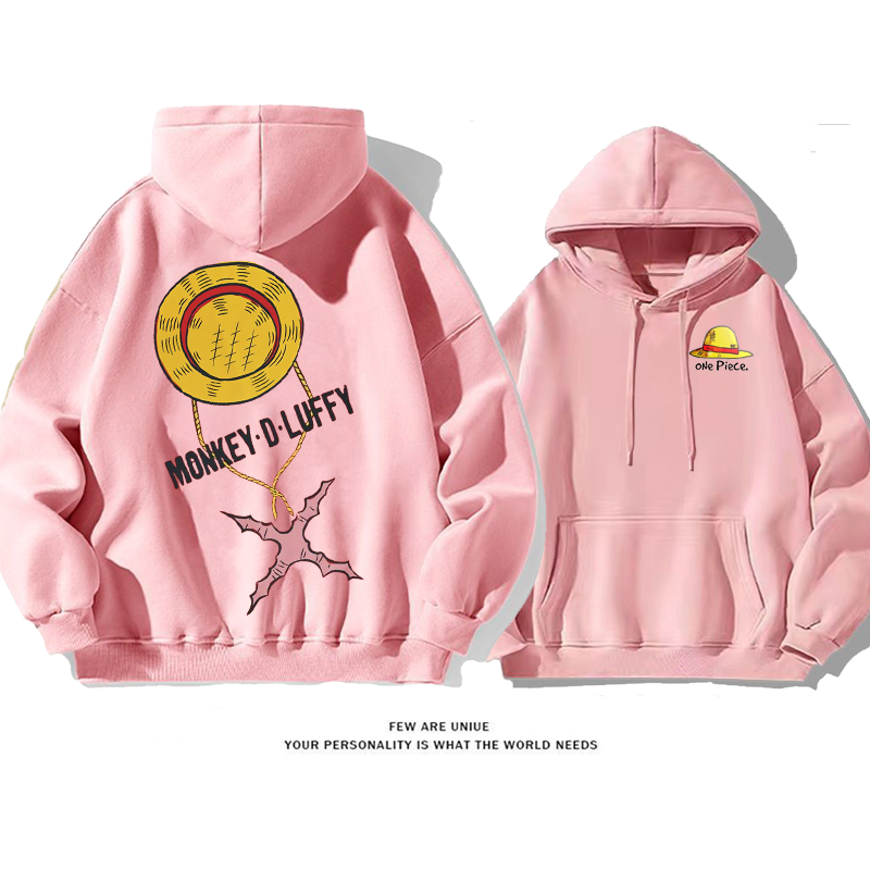 人気爆発小衆の設計麦わら帽子アニメのファッションパーカー