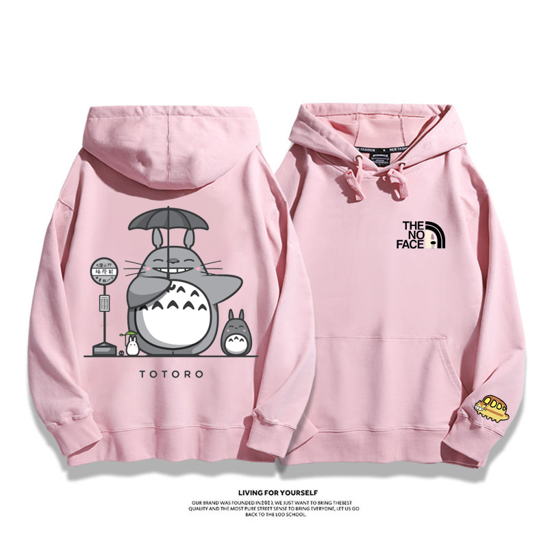 超人気 カートゥーン かわいい カップル フードなしパーカー