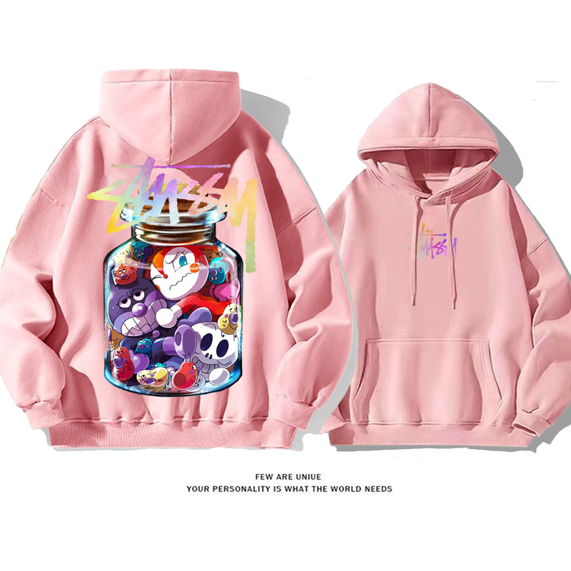 トレンドブランドカートゥーンカジュアル純粋な綿素材パーカー