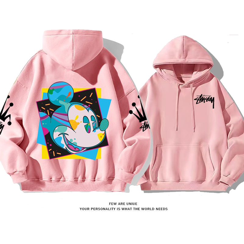 人気爆発カートゥーンプリントファッションパーカー