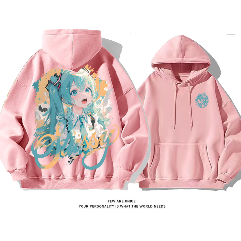 ACG落書き風カジュアルアドバンスド小衆の設計純粋な綿素材パーカー