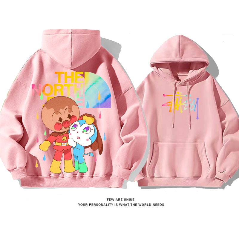 人気商品カートゥーンカップルプリント柄パーカー