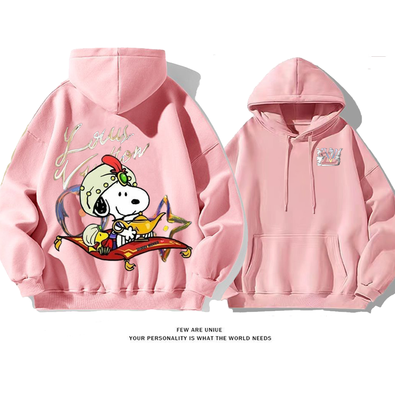 人気爆発カジュアルひざ掛けの上に座る白い子犬カートゥーンファッションパーカー