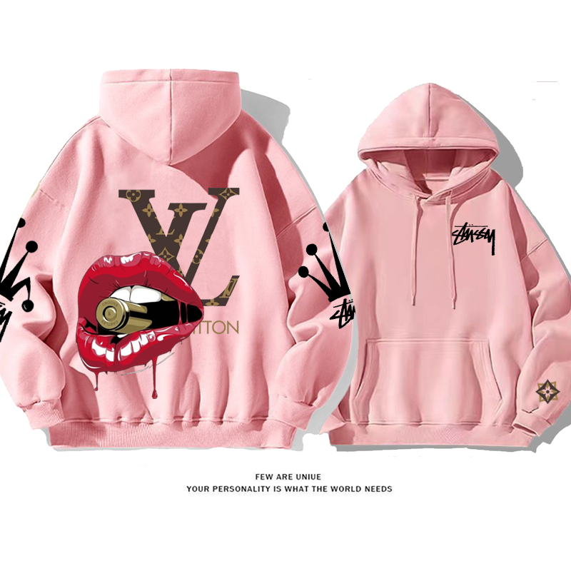 カジュアル超人気赤い唇超カッコイイファッションパーカー