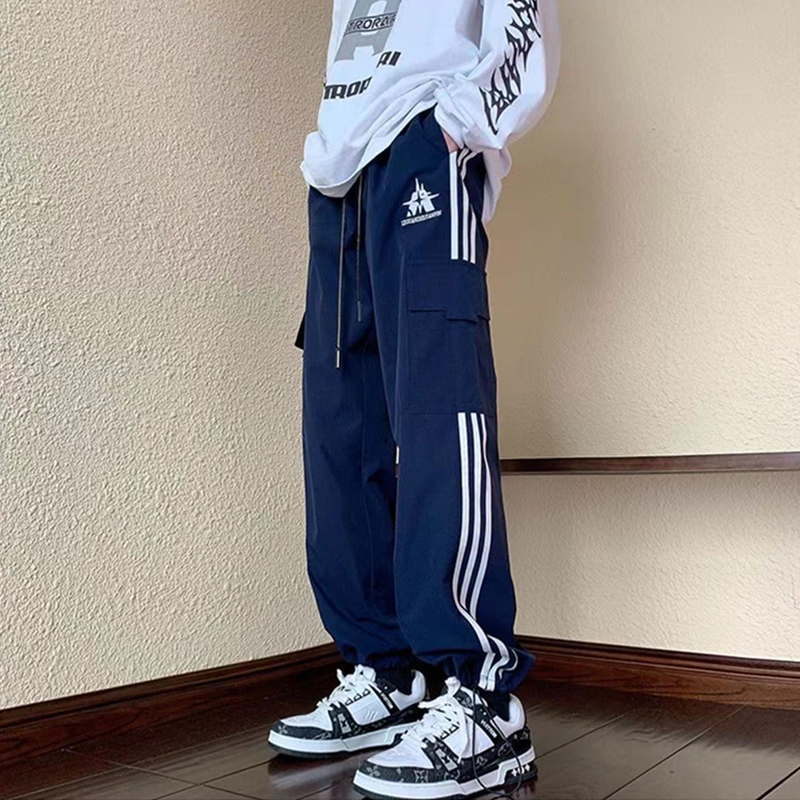 スポーツ ストライプ アメリカンスタイル カジュアルパンツ