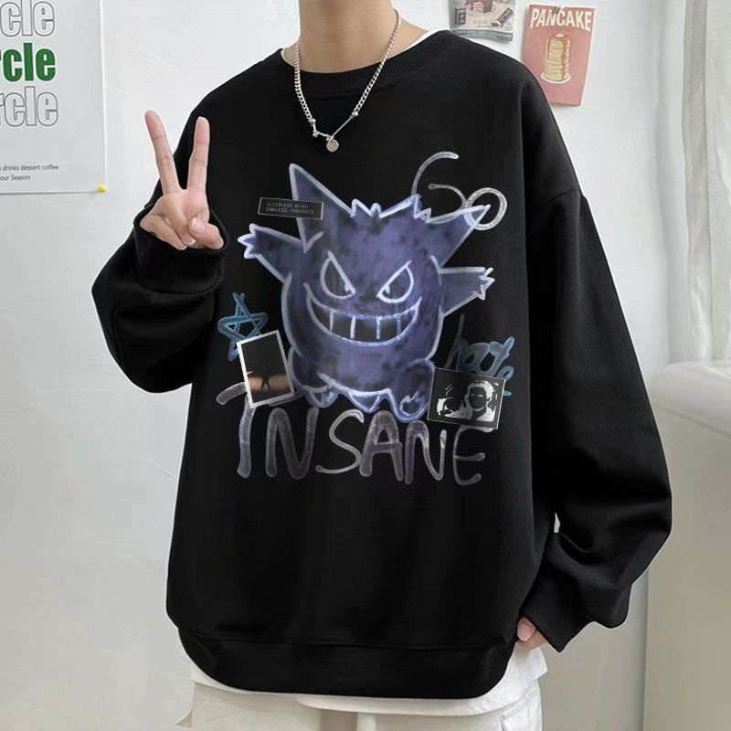 カジュアル  プリント柄 カートゥーン パーカー