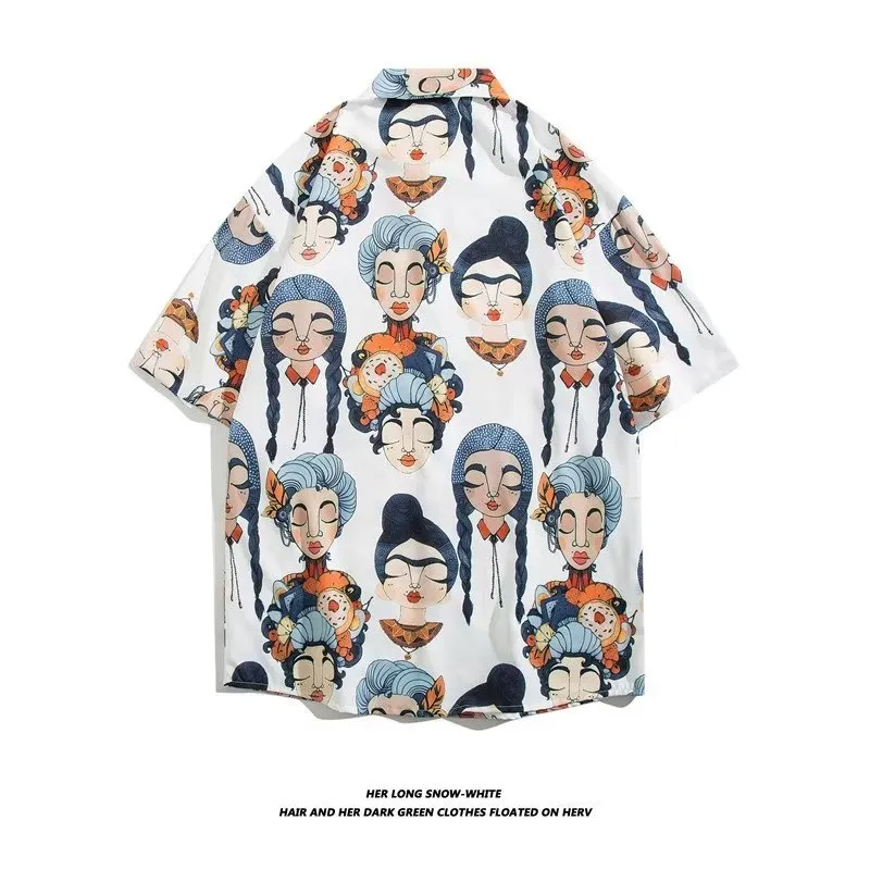 ユニークなデザイン カートゥーン レトロ 半袖シャツ